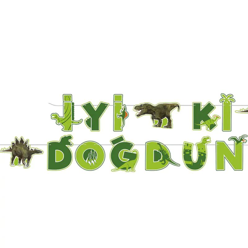 Vahşi Jurassik Parti İyi Ki Doğdun Harf Banner